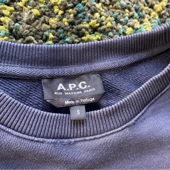 A.P.C Navy Sweatshirt (S) - Picture 3 of 6